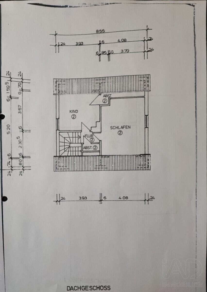 Grundriss Dachgeschloss Whg 2