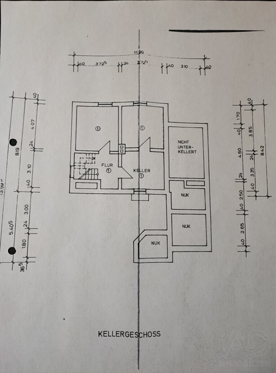 Grundriss Kellergeschoss Whg 1