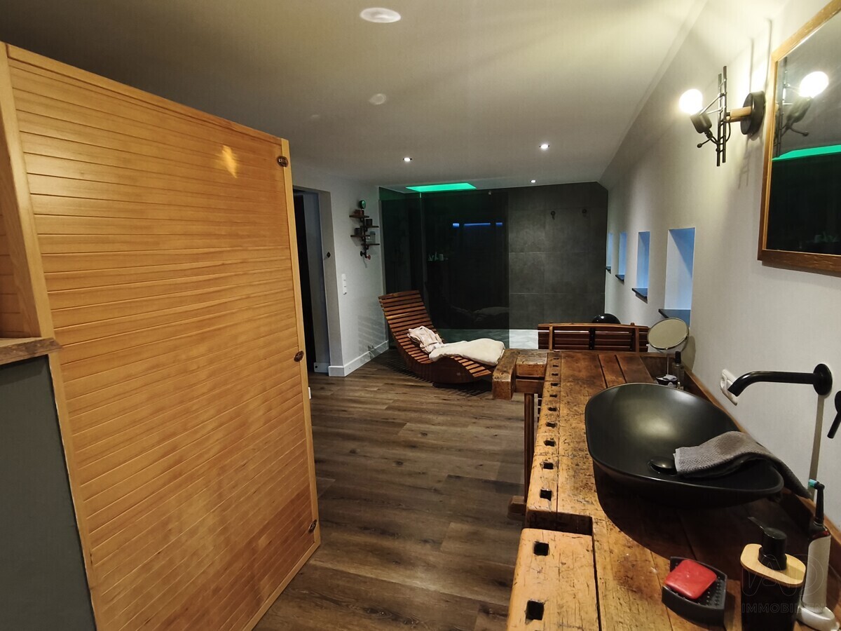 Badezimmer mit Sauna