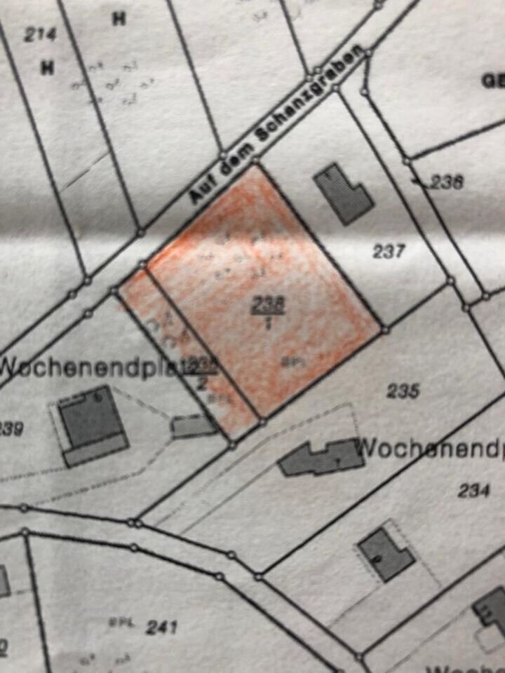Detailansicht Flurkarte Parzelle 238