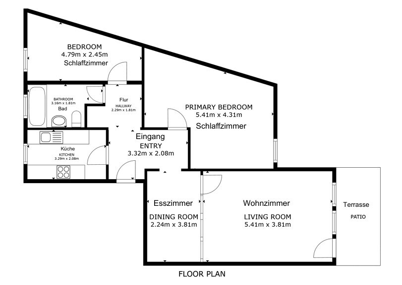 Schematischer Grundriss