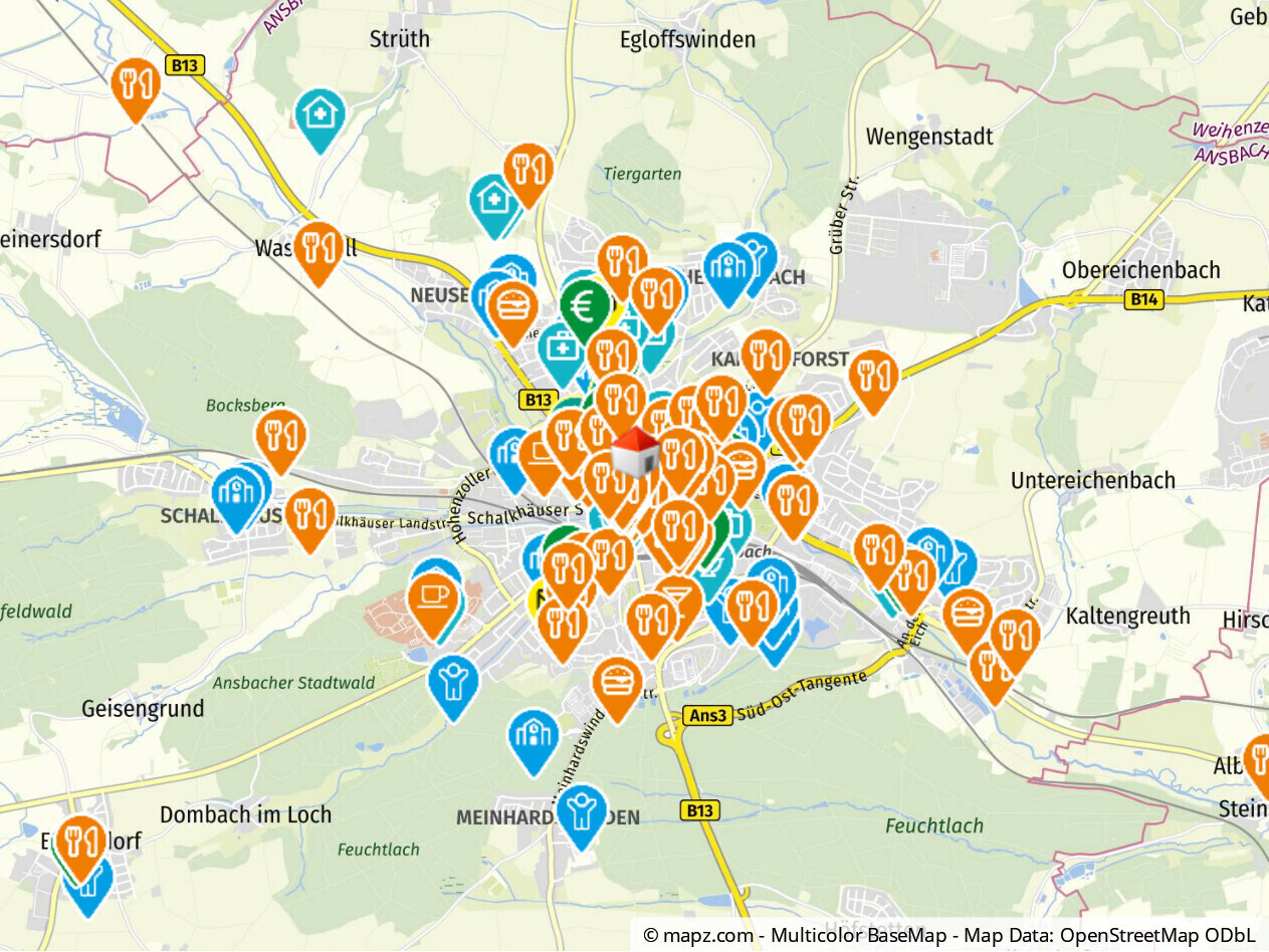Geolyzer Kartenausschnitt