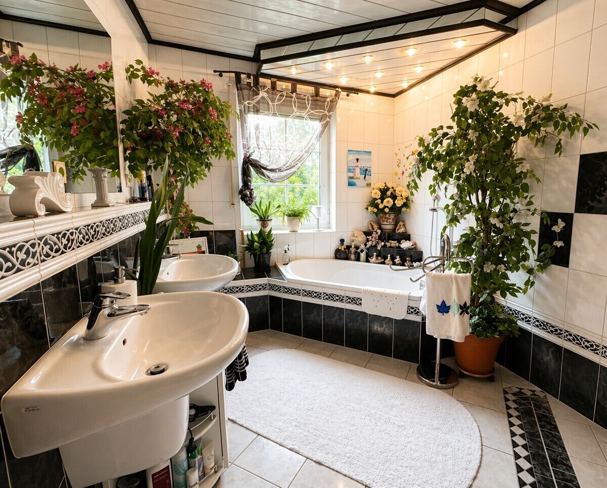 Badezimmer im Dachgeschoss