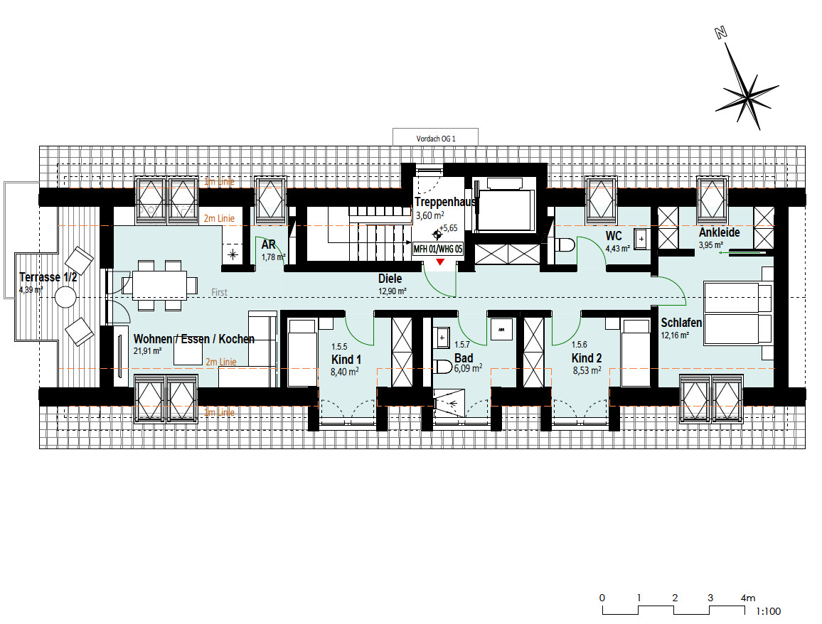 Dachgeschoss Haus 1
