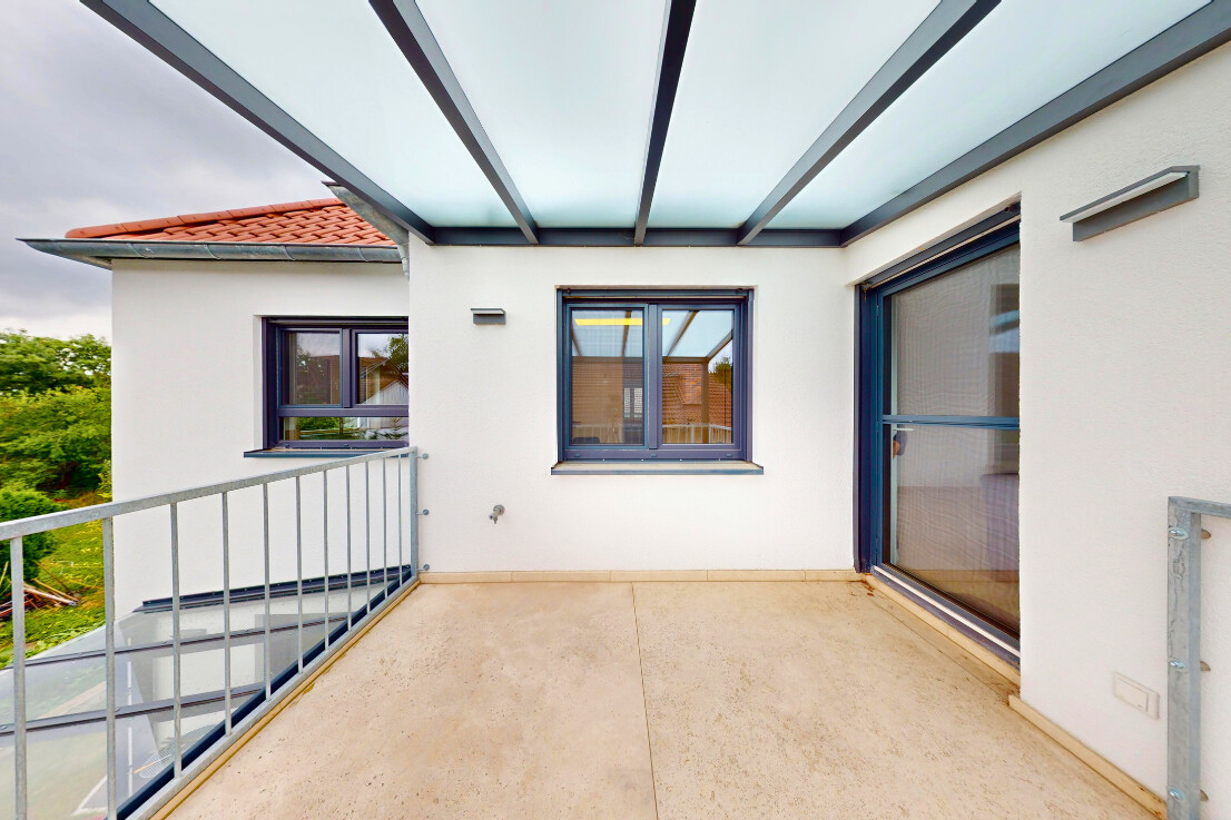 1 von 3 überdachten Terrassen