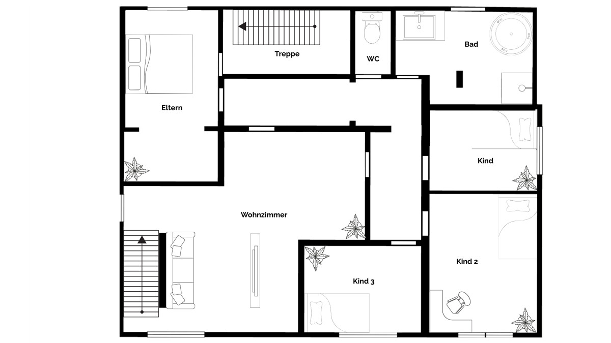 Grundriss Obergeschoss