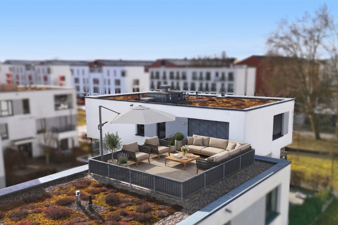 Terrasse  Einrichtungsbeispiel 3D-Visualisierung - Abweichungen möglich