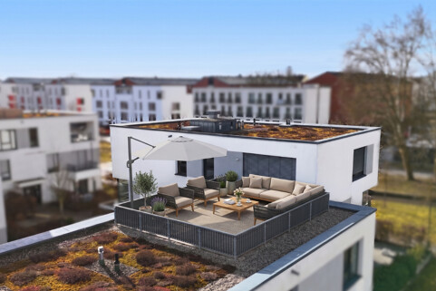 Terrasse Einrichtungsbeispiel 3D-Visualisierung - Abweichungen möglich