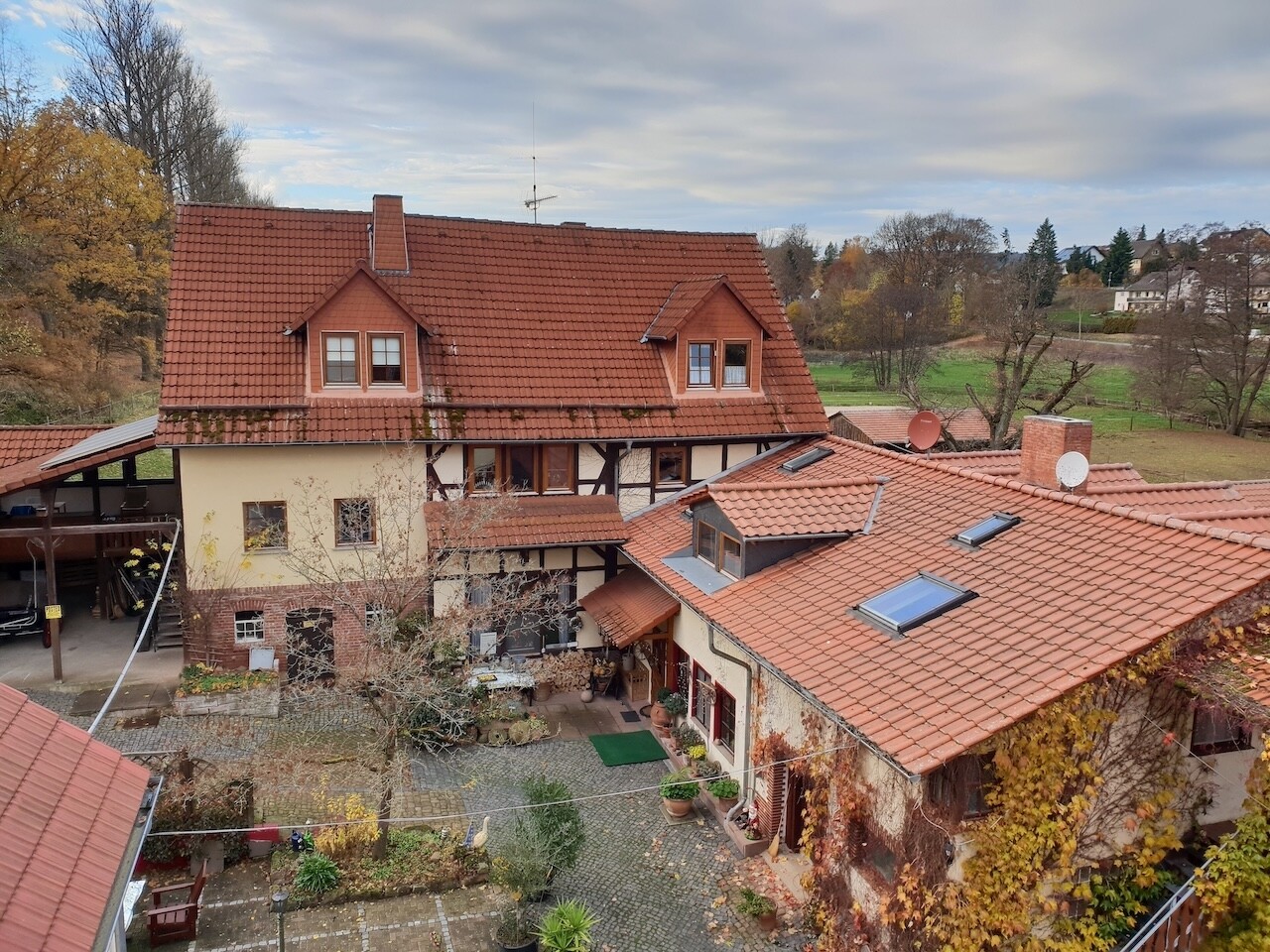 Innenhof des Mühlenanwesens
