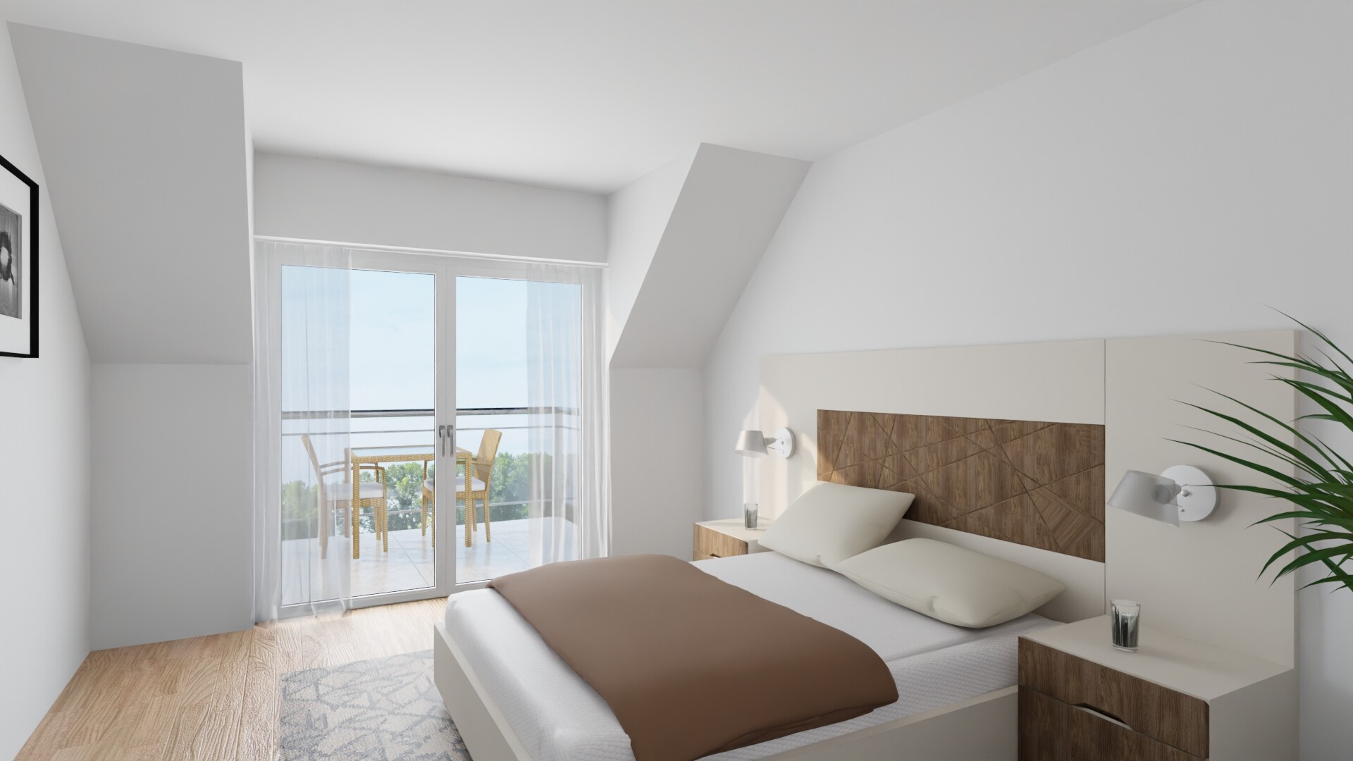 2. Schlafzimmer mit Balkon