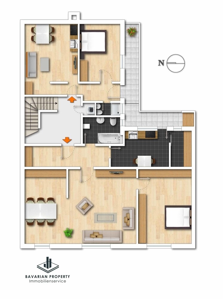 Bestand 2. Obergeschoss (Gestaltungsbeispiel)