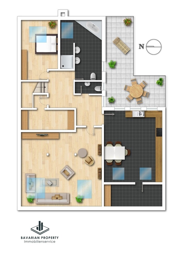 Bestand Dachgeschoss (Gestaltungsbeispiel)
