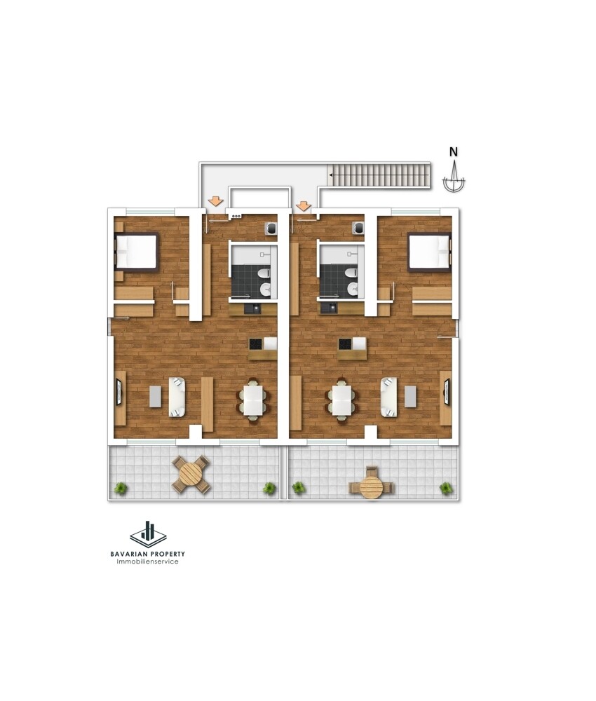 Grundriss Obergeschoss (Gestaltungsbeispiel)