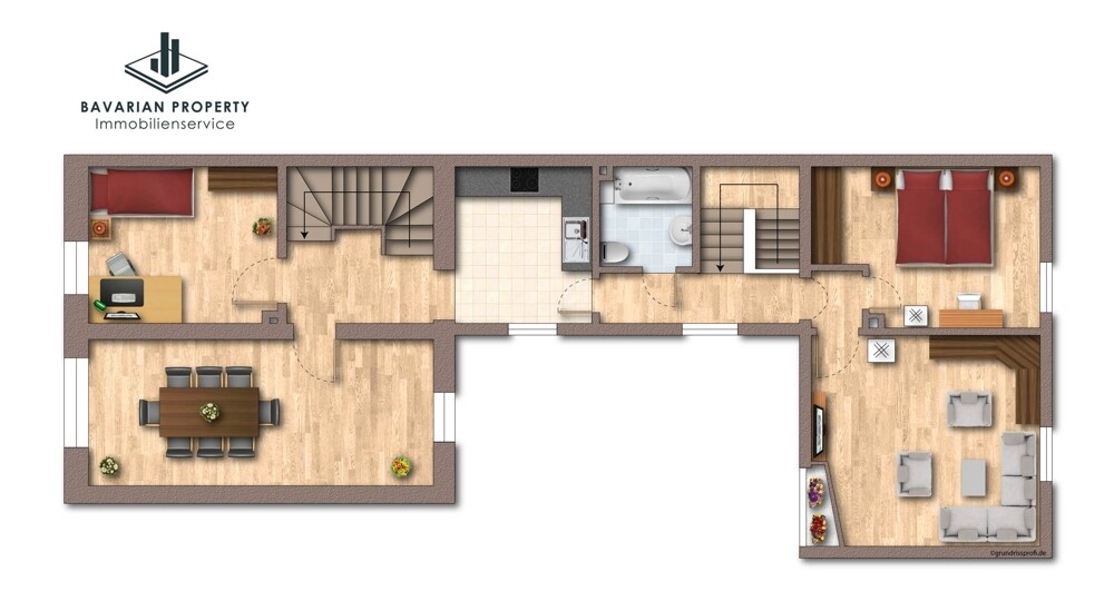Grundriss 1. Obergeschoss (Gestaltungsbeispiel)