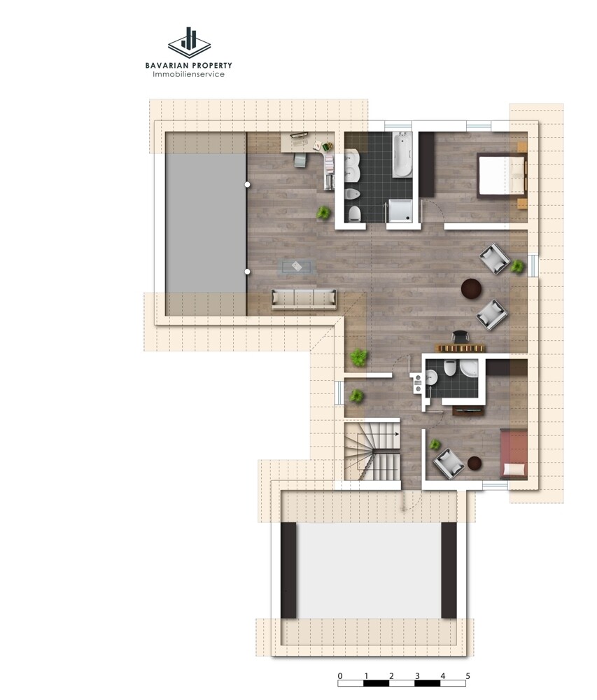 Grundriss Dachgeschoss (Gestaltungsbeispiel)