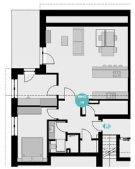Grundriss Wohnung 19