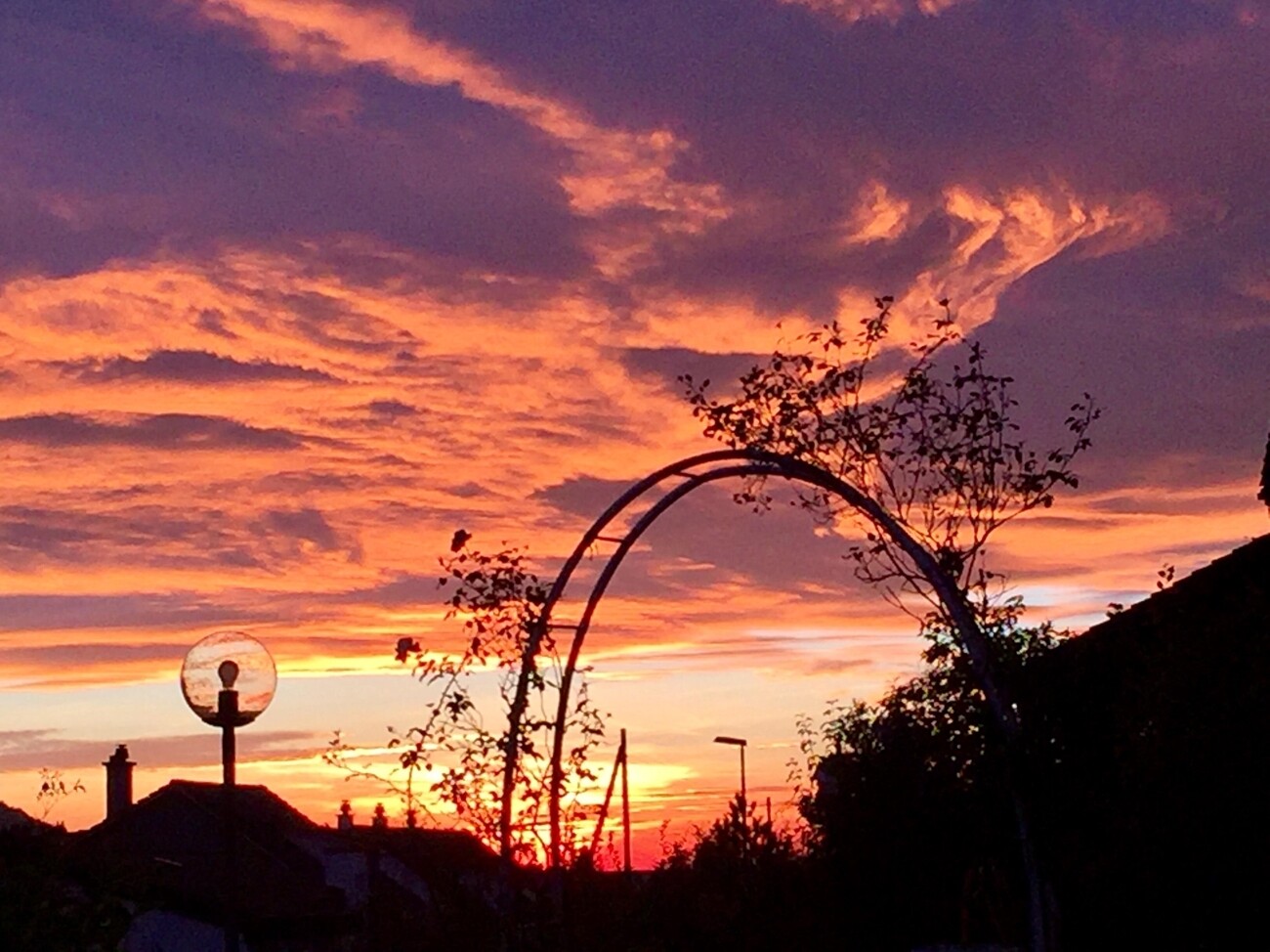 Sonnenuntergang vom Garten