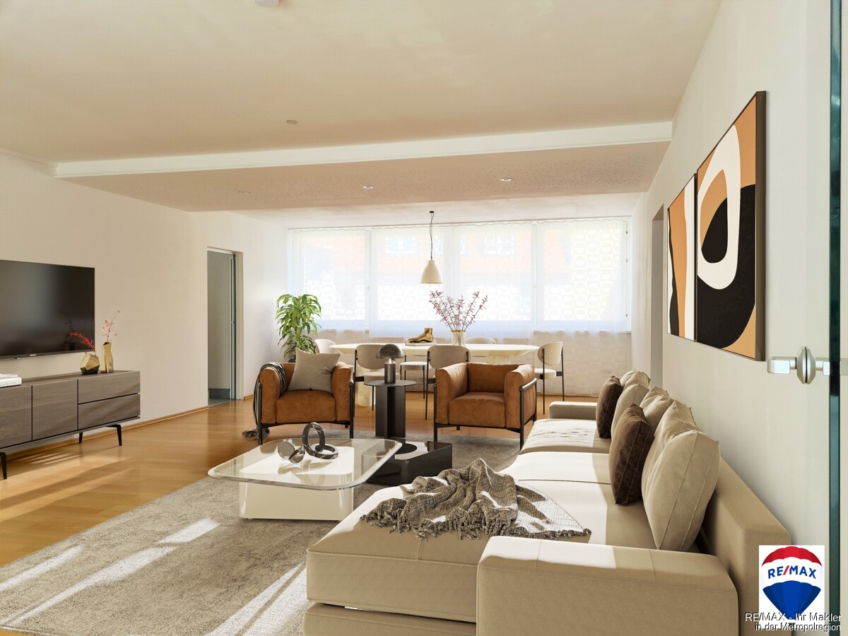 Wohnzimmer mit Beispiel Einrichtung