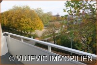 Blick vom Balkon auf den Holzhafen