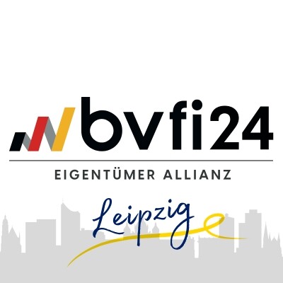 „Logo bvfi24 Eigentümer Allianz Leipzig mit Skyline und farbigem Symbol“