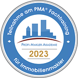 Siegel für Emblem 2023 - PMA® Fachtraining für Immobilienmakler (klein transparent)