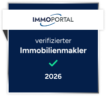 Siegel verifizierter Immobilienmakler 2026 von ImmoPortal