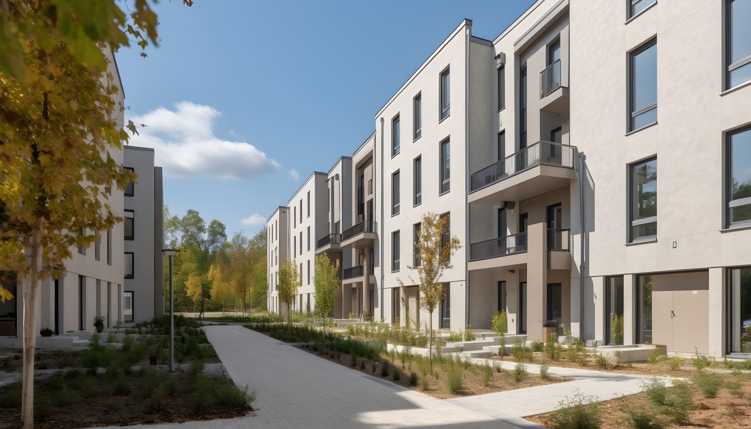 Moderne Mehrfamilienhäuser