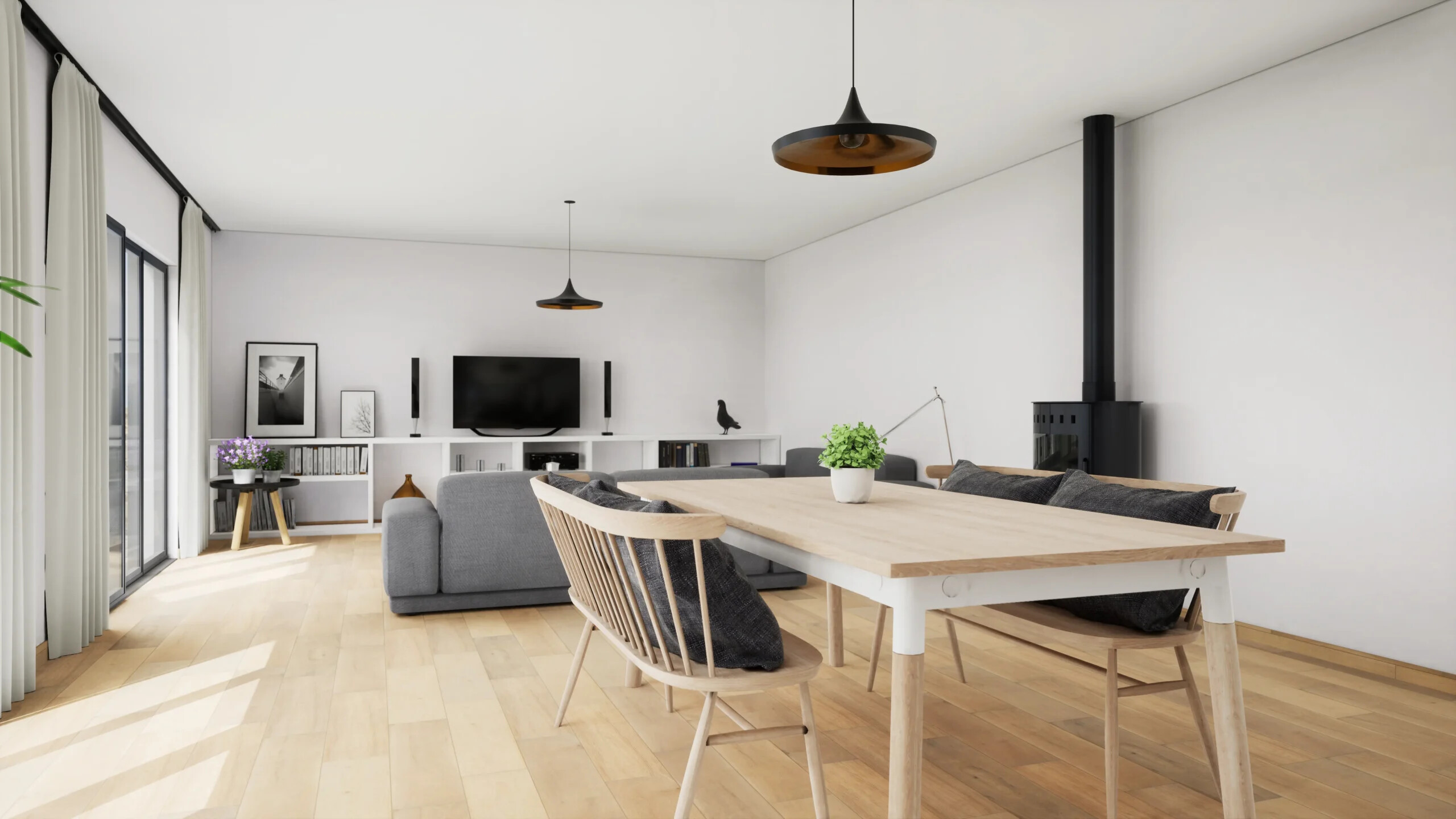 Modernes Wohn-/Esszimmer