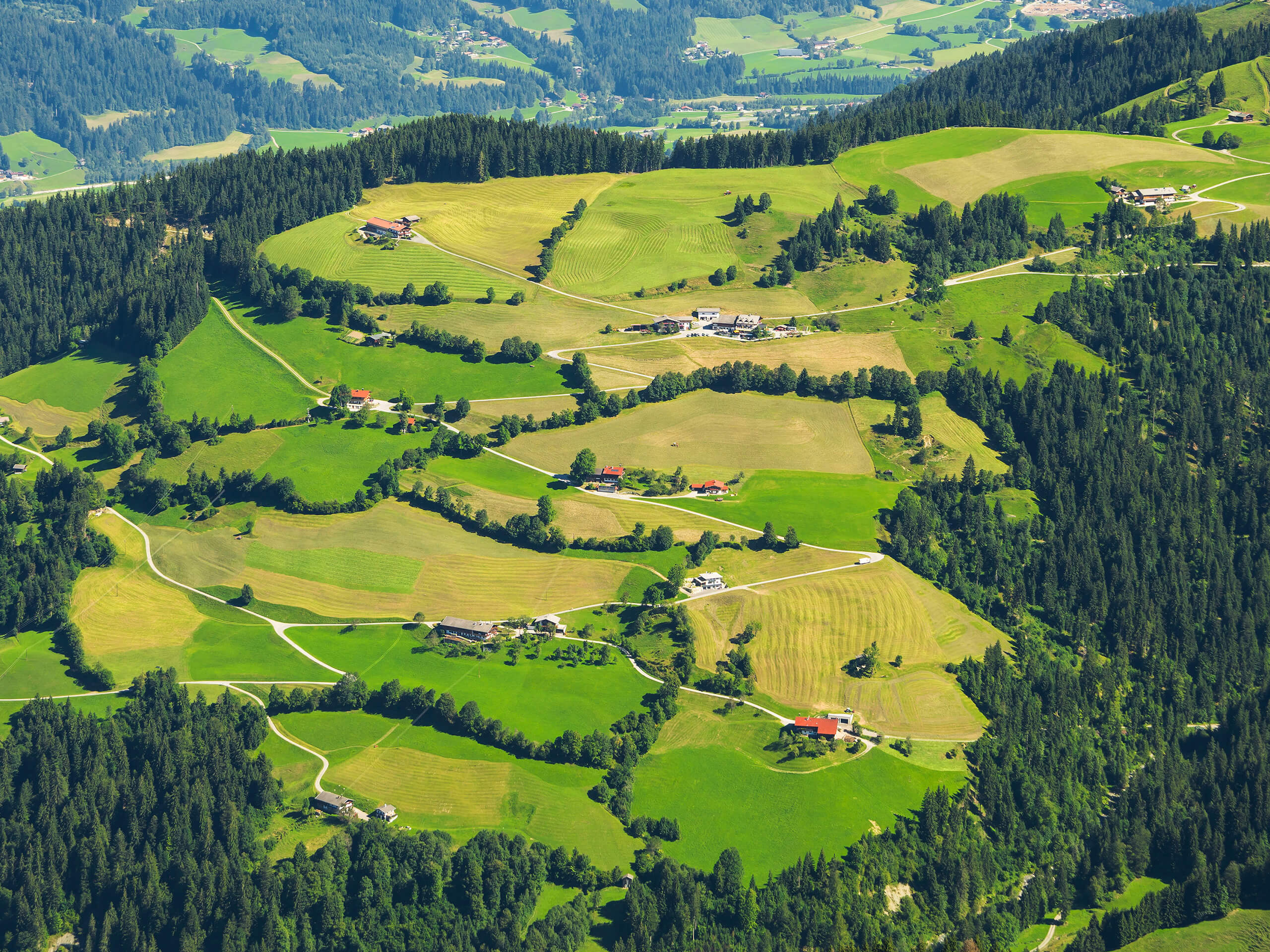Panorama des Berg Hohe Salve in Österreich, im Tätigkeitsgebiet in Kufstein