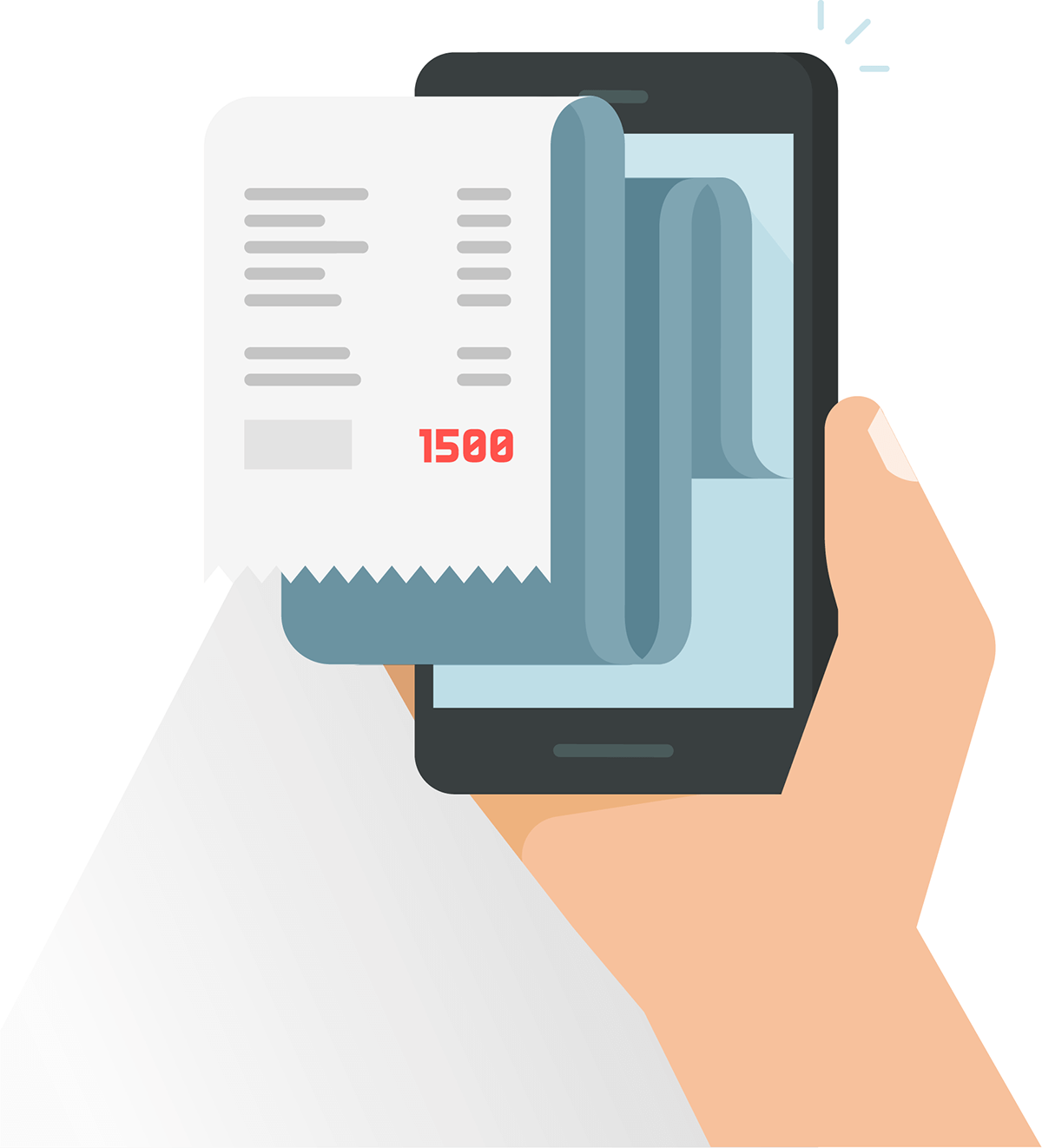 Rechnung wird auf einem Smartphone angezeigt: Sondervorschreibung in der Buchhaltung