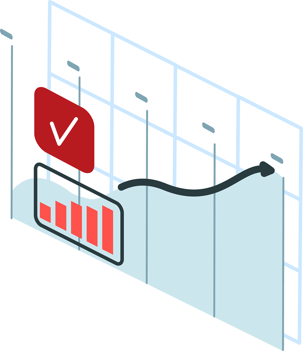 Grafische Darstellung einer Wachstumskurve: Vorausschau in der Buchhaltung