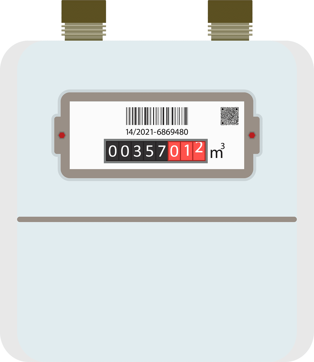Grafische Dartstellung eines Gaszählers: Zählerablesung als Service in der Buchhaltung