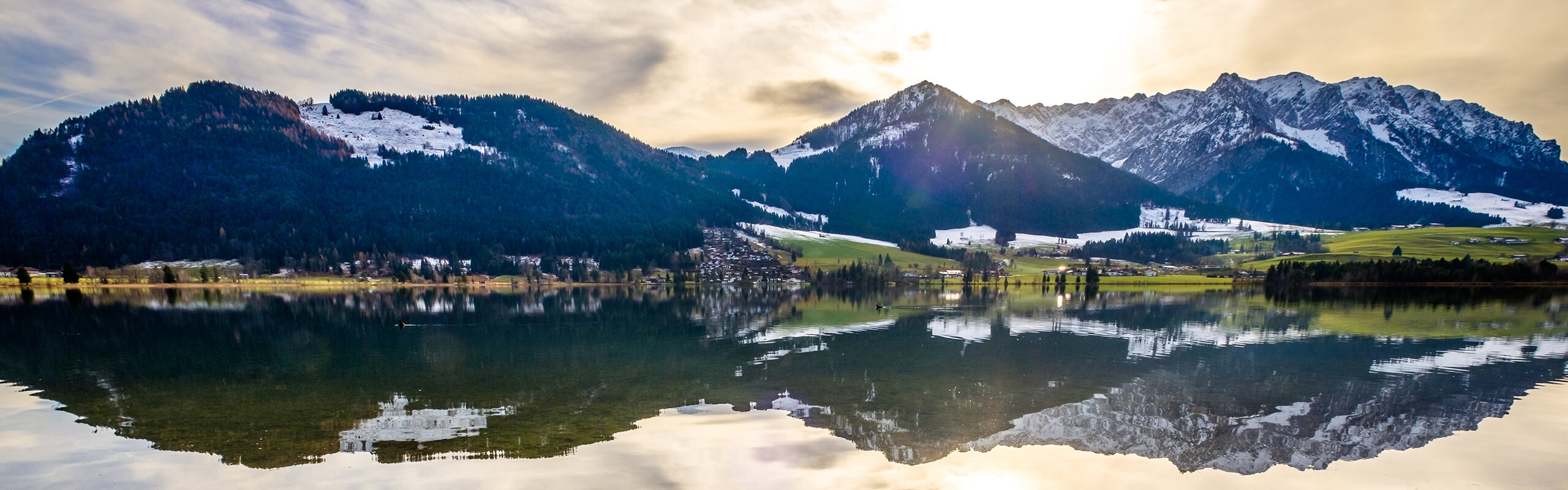 Luftansicht auf den Walchsee