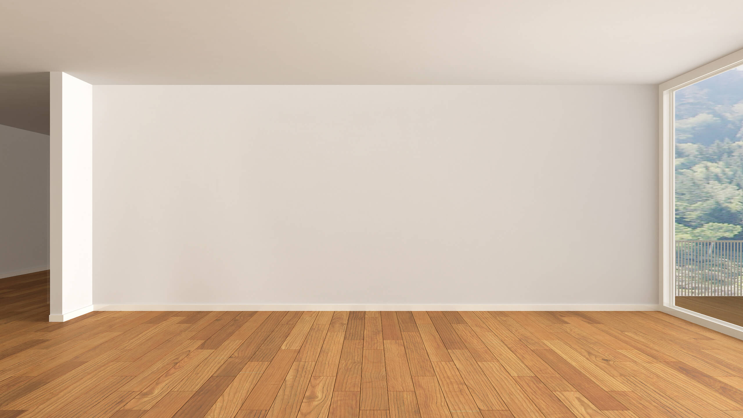 Leerstehende Immobilie, die im Immobilien Staging hergerichtet wird