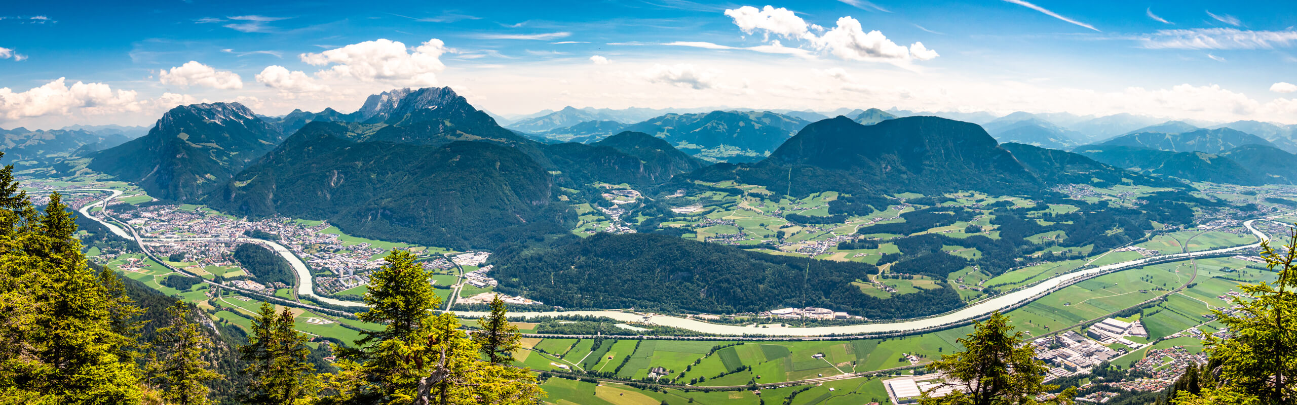 Panorama Bild Kufstein vom Berg Pendling