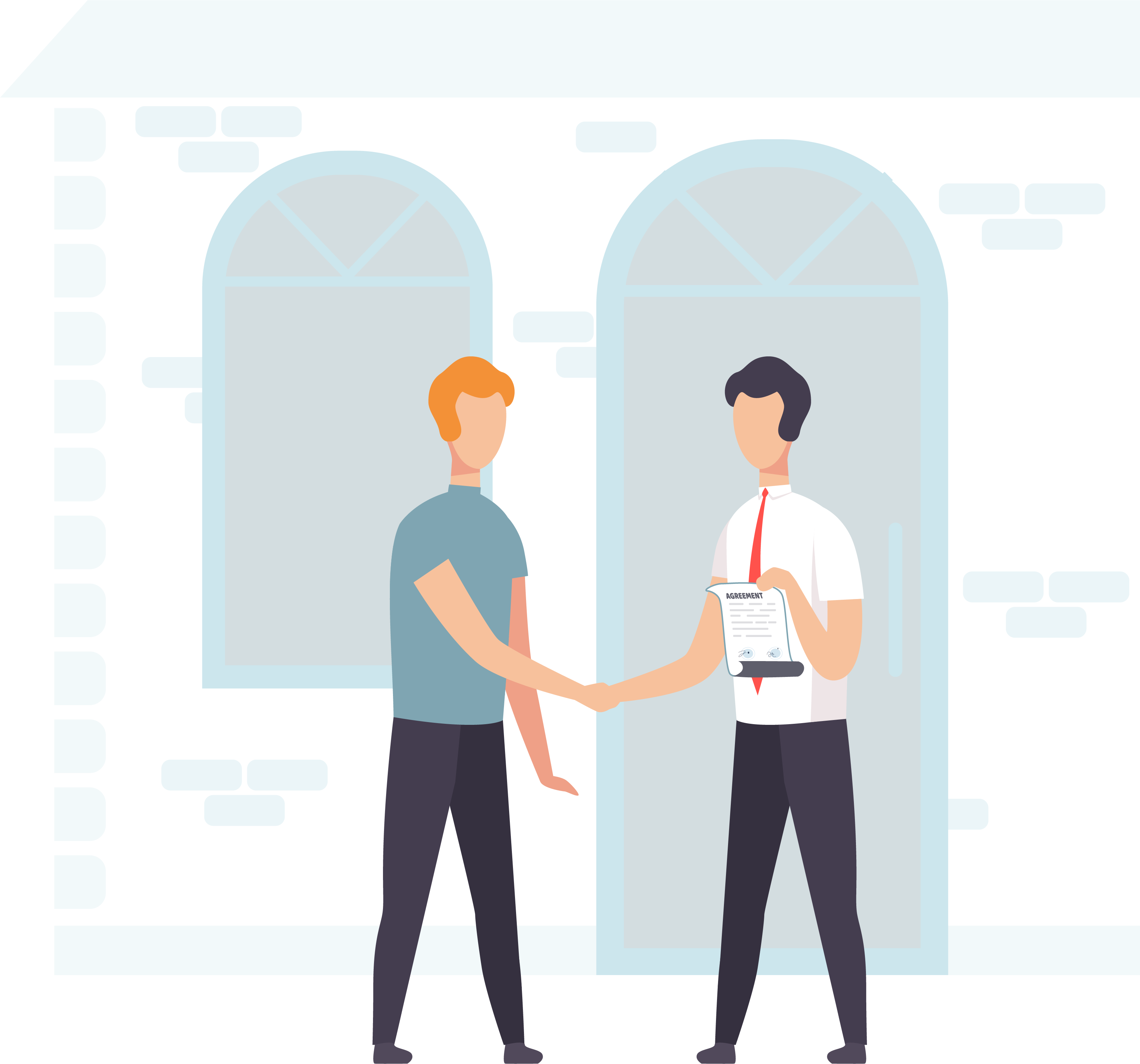 Personen schütteln sich die Hände bei Vertragsabschluss: Der Auftrag im Vermittlungsablauf