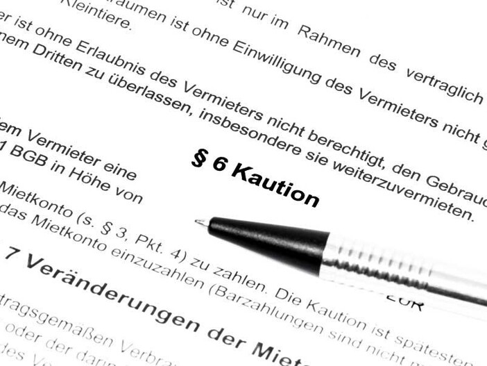 Absatz zu Kaution auf Papier