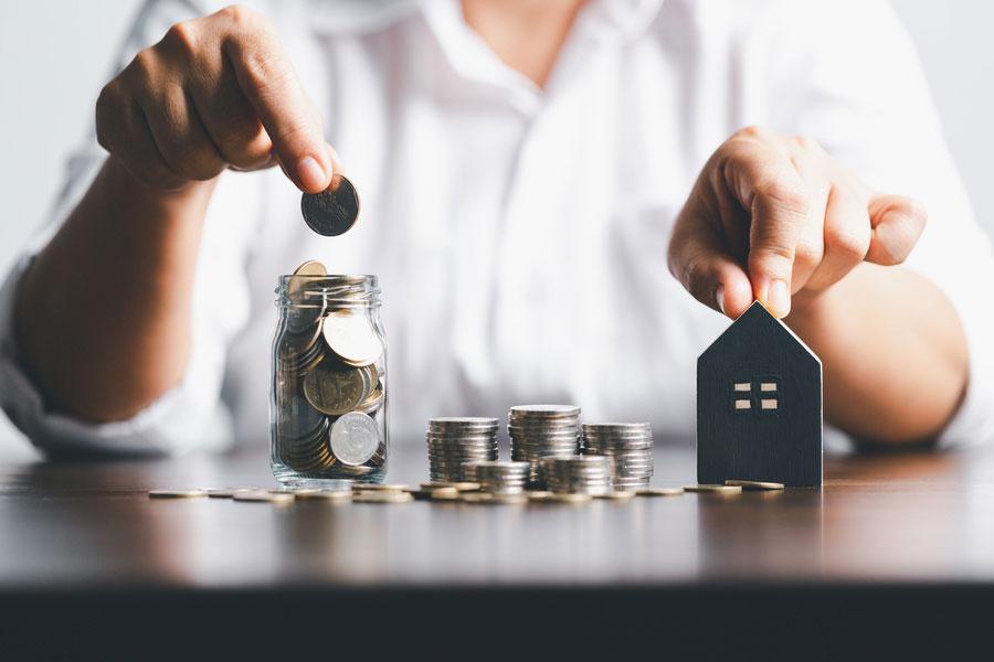 Modellhaus mit Sparglas