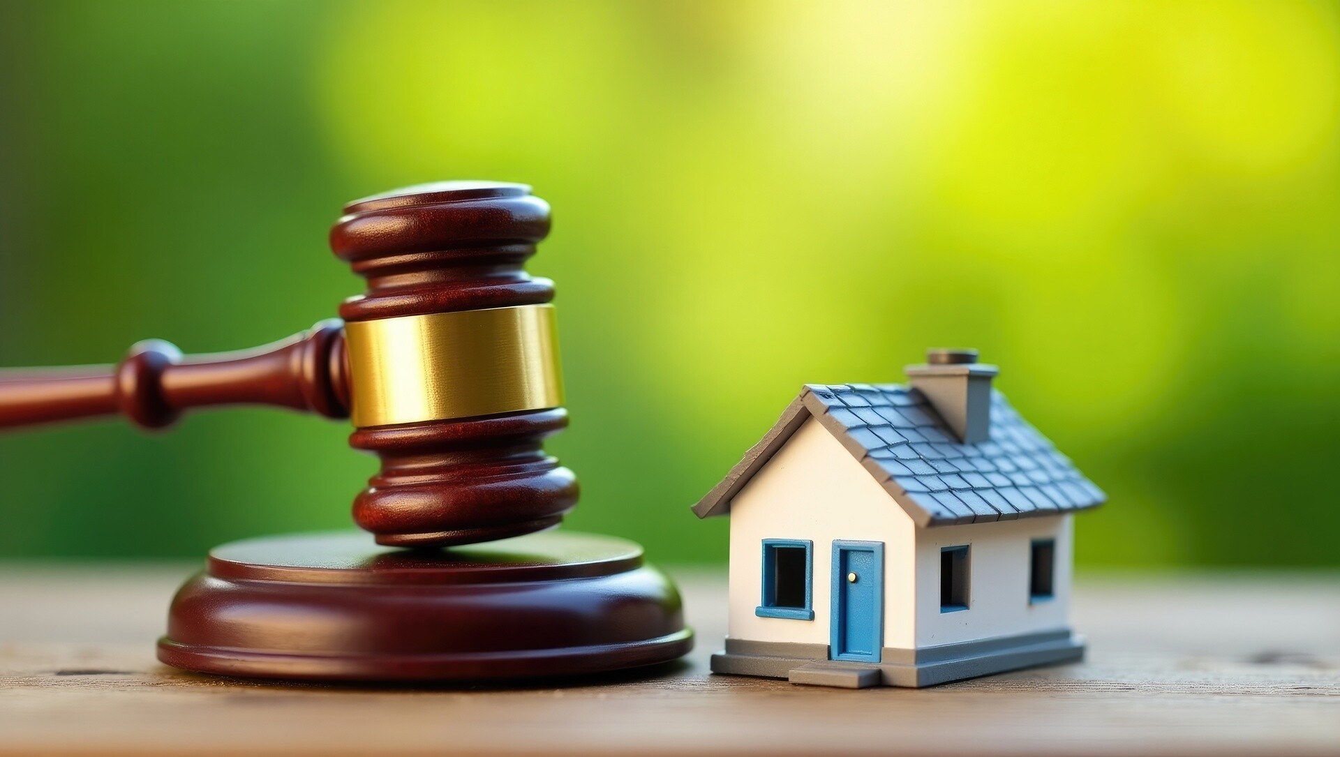 Modellhaus mit Richterhammer