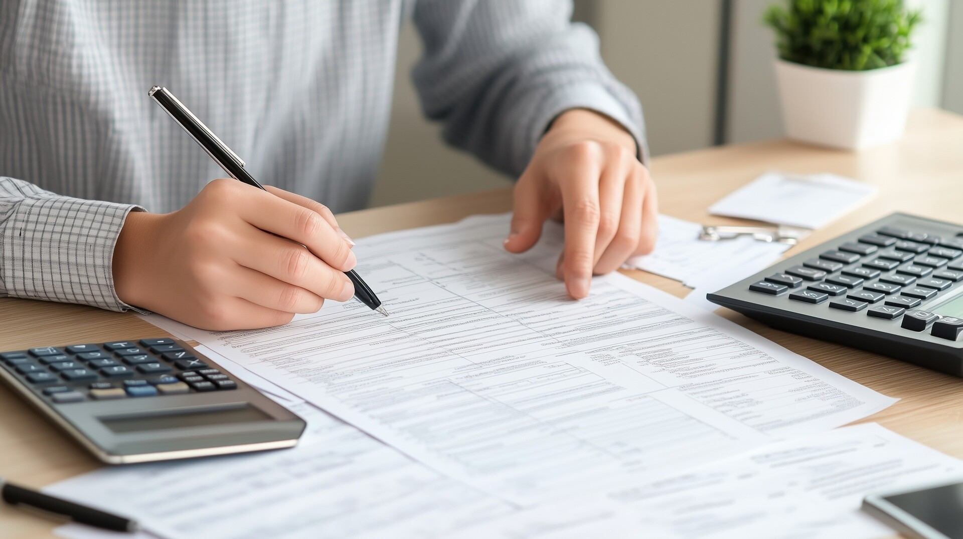 Frau unterschreibt ein Dokument