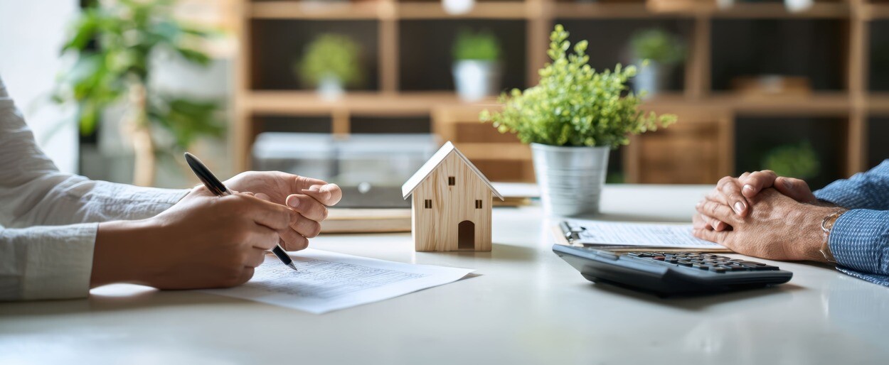 Makler führt Kundenberatung