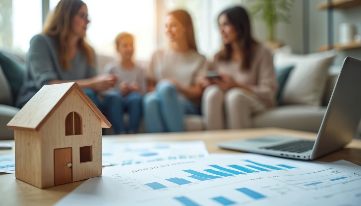 Immobilienmakler berät Kunden