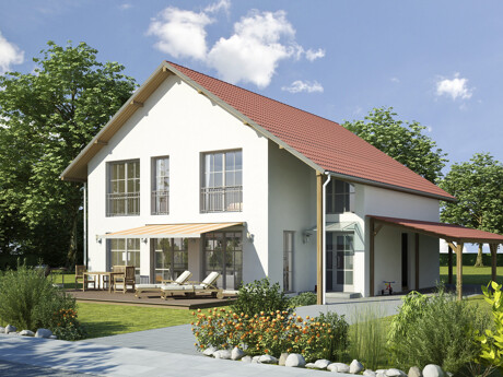 Einfamilienhaus weiß