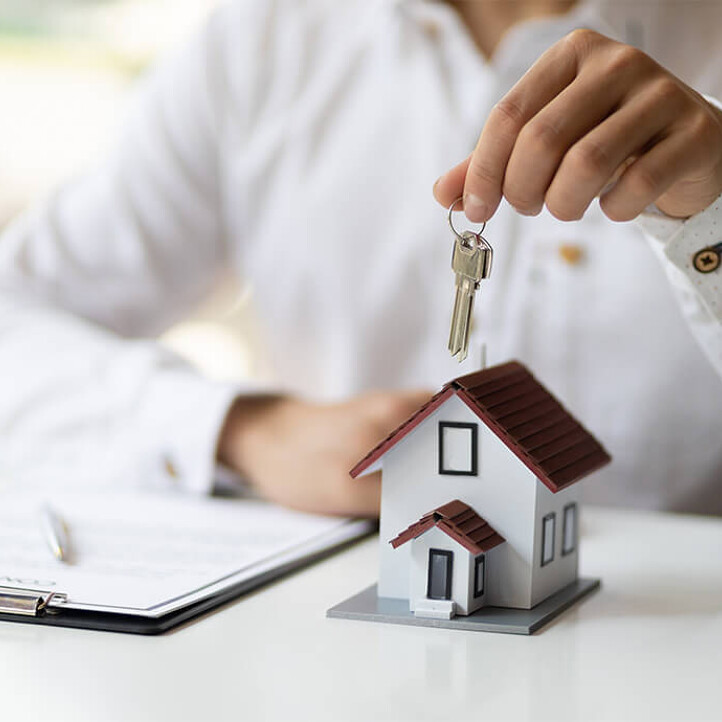 Modellhaus mit Schlüssel