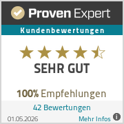 Siegel für ProvenExpert-Bewertungssiegel 1