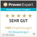 Siegel Proven Expert "Sehr Gut"