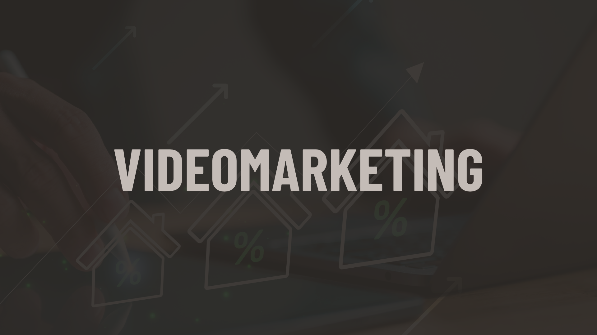 Videomarketing bei Immobilienverkauf – Grafik von Bocelli Immobilien AG mit Symbolen im Hintergrund.