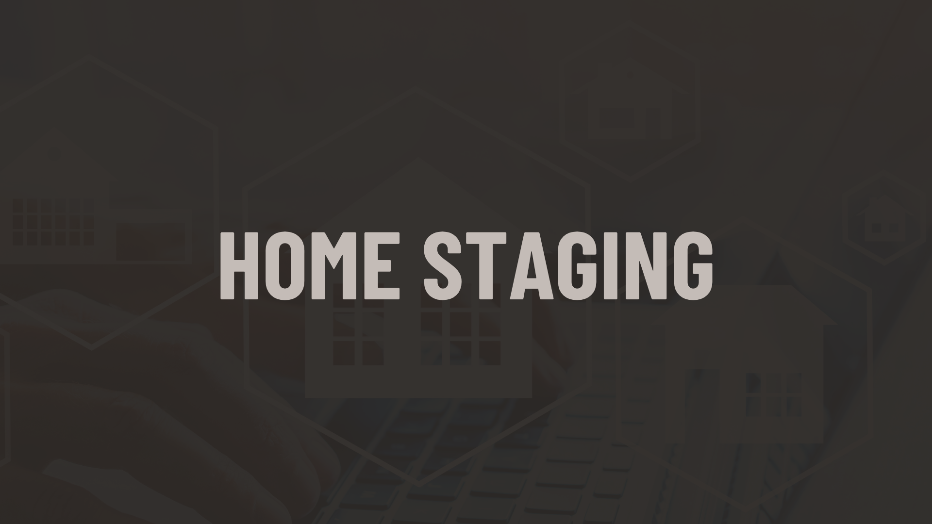 Home Staging von Immobilen – Grafik von Bocelli Immobilien AG mit Symbolen im Hintergrund.