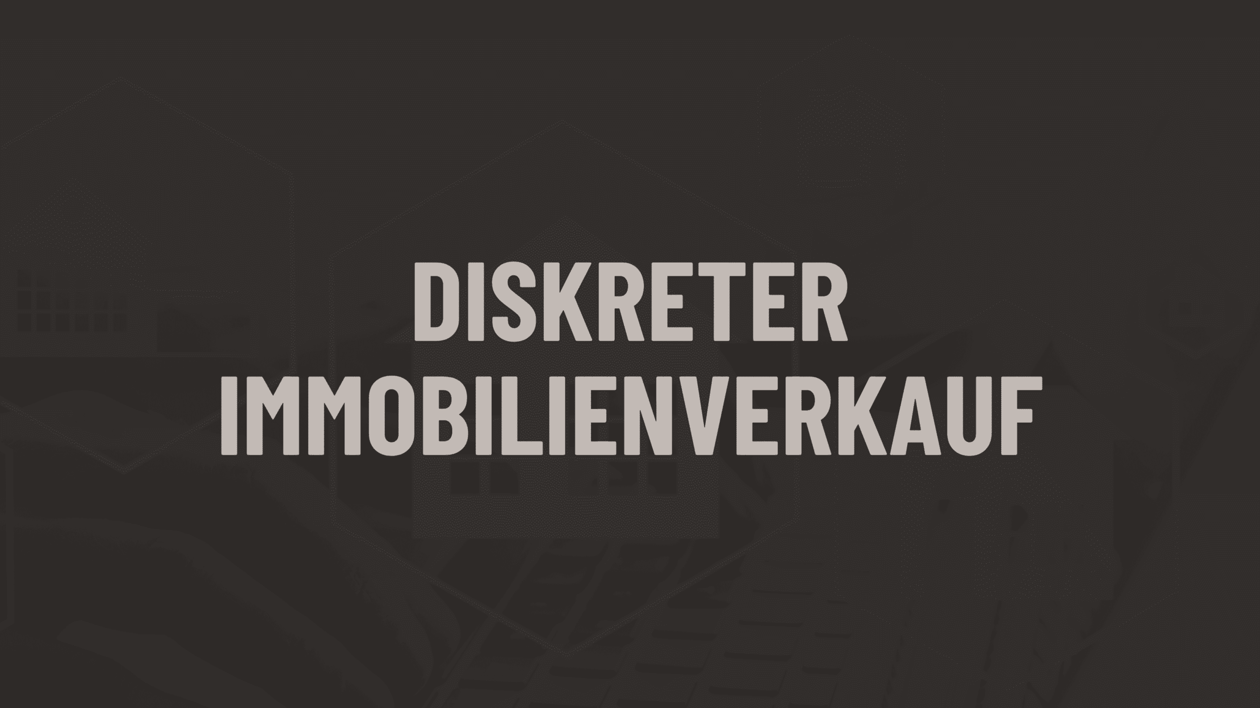 Diskreter Immobilienverkauf – Grafik von Bocelli Immobilien AG mit Symbolen im Hintergrund.