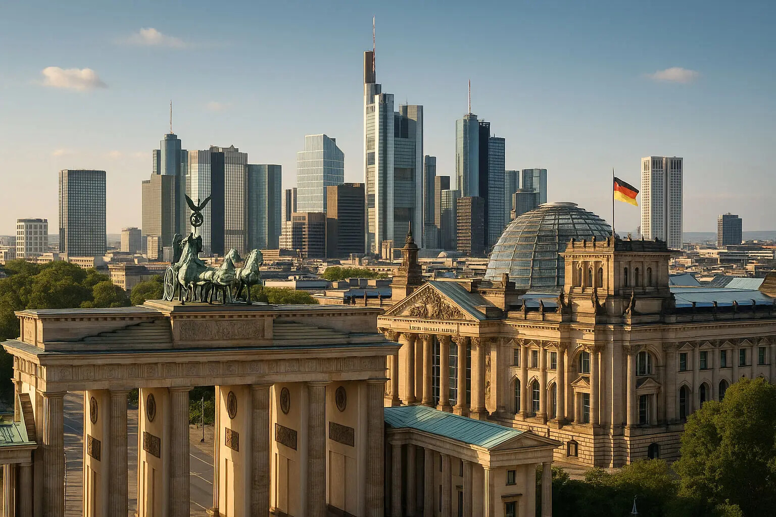 Skyline Frankfurt und Berlin